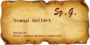 Szanyi Gellért névjegykártya